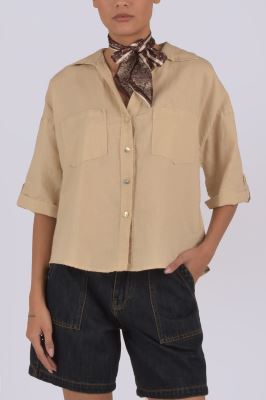 شومیز آستین کوتاه لینن