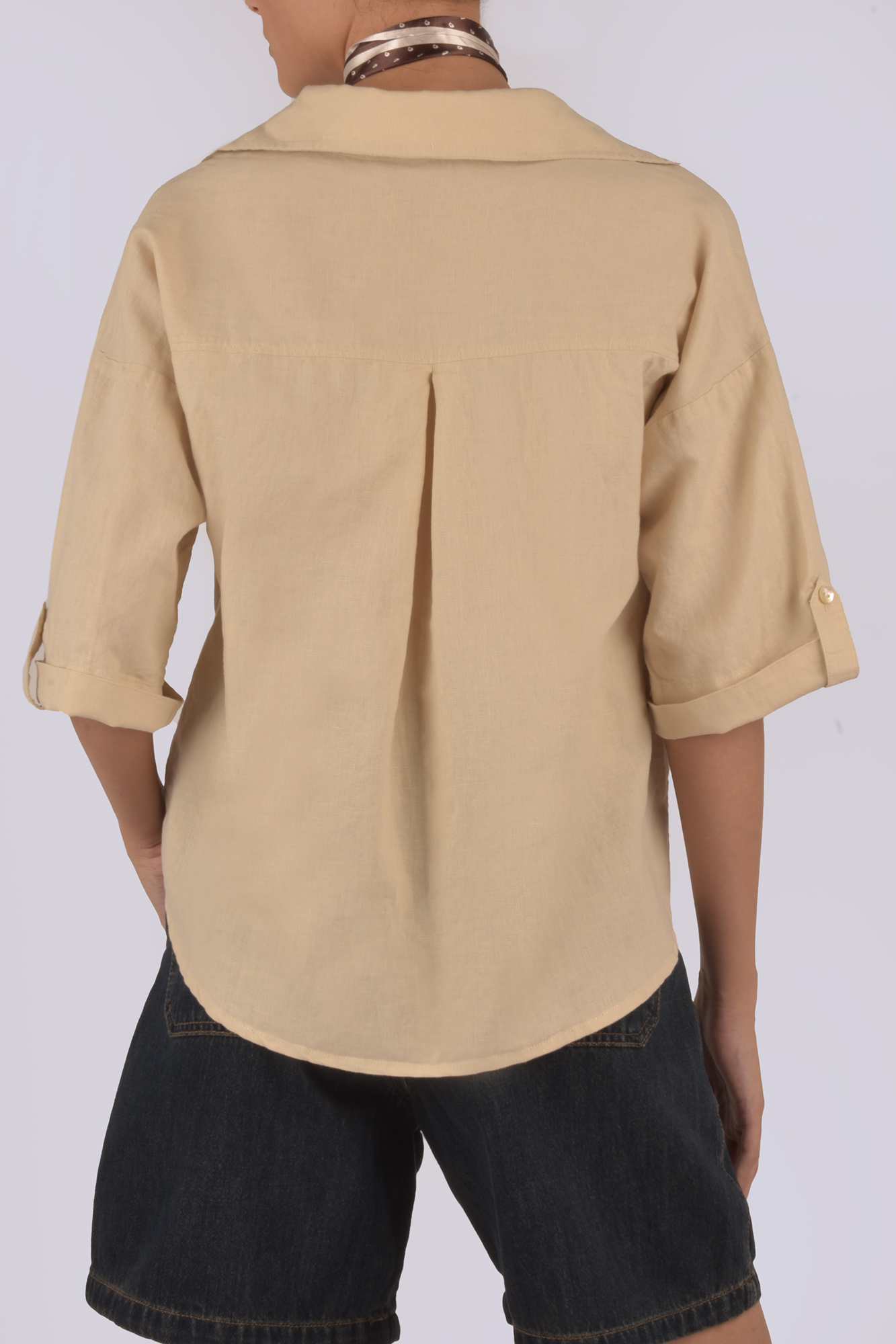 شومیز آستین کوتاه لینن