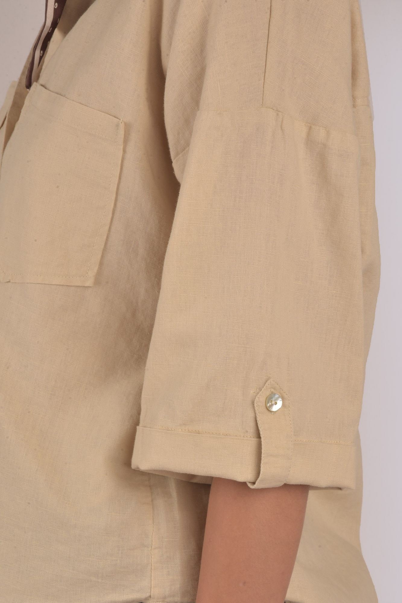 شومیز آستین کوتاه لینن