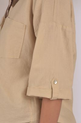 شومیز آستین کوتاه لینن