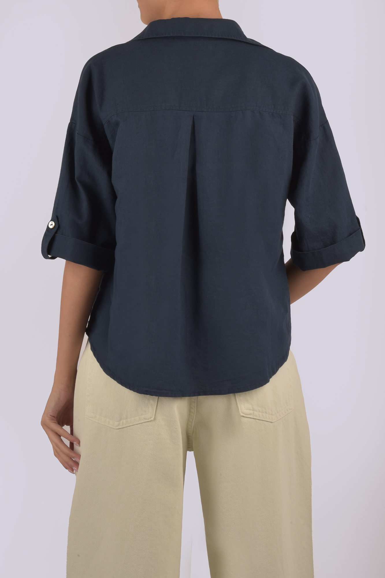 شومیز آستین کوتاه لینن