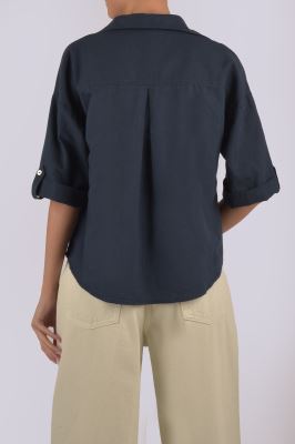 شومیز آستین کوتاه لینن