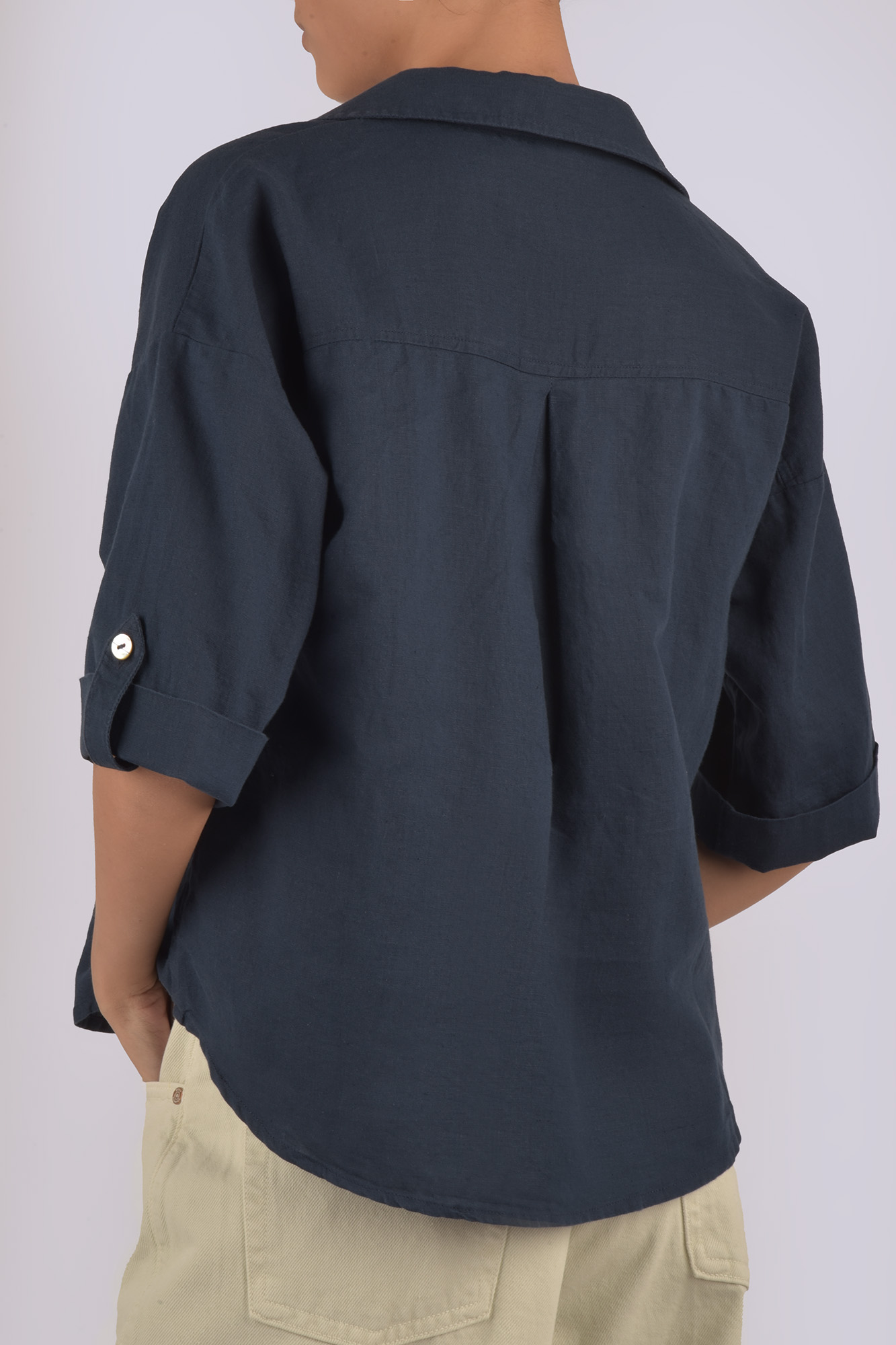 شومیز آستین کوتاه لینن