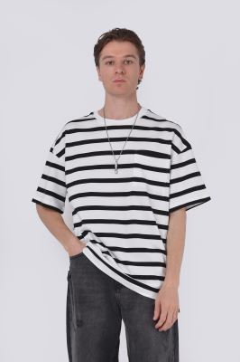 تیشرت آستین کوتاه راه راه