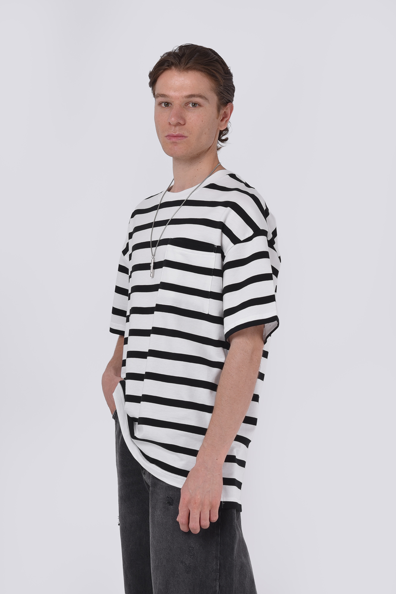 تیشرت آستین کوتاه راه راه