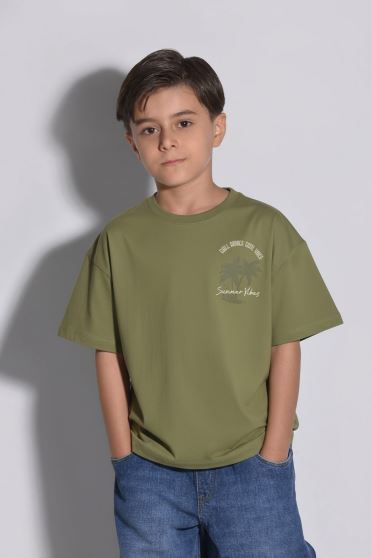 تیشرت آستین کوتاه چاپ و گلدوزی