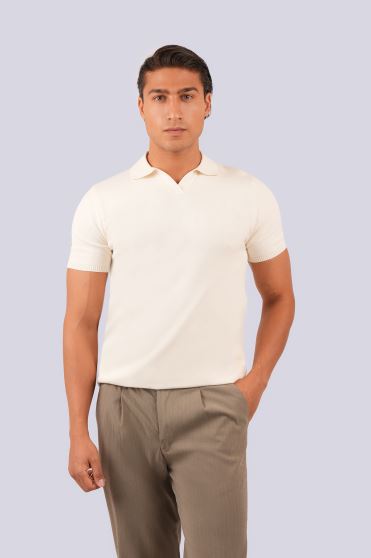 پولوشرت بافت آستین کوتاه