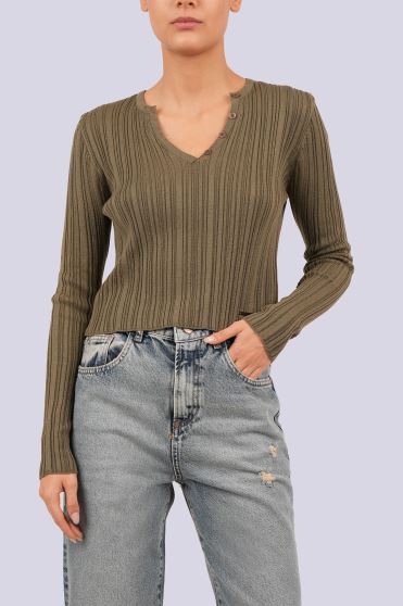 بافت آستین بلند ساده