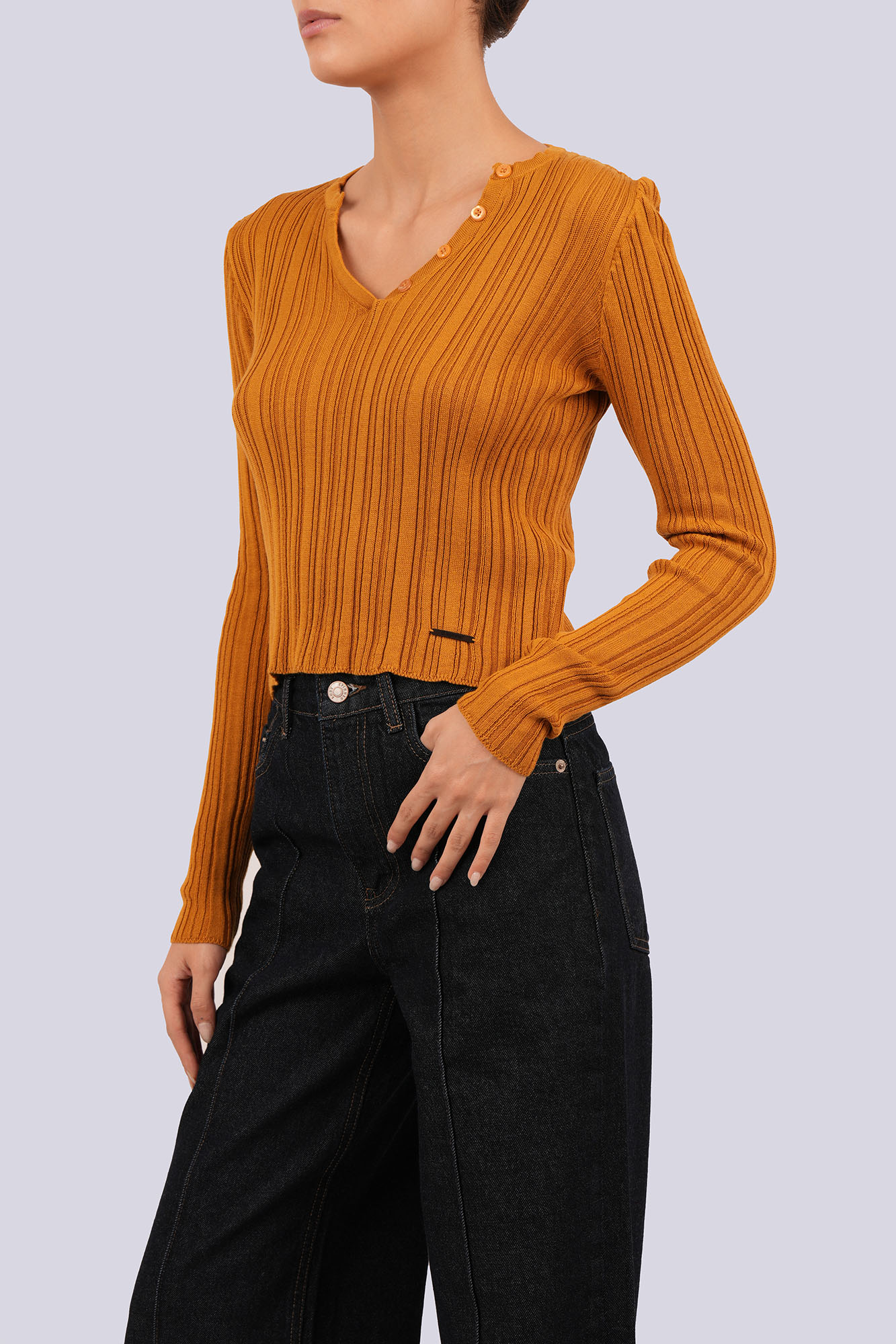 بافت آستین بلند ساده