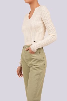 بافت آستین بلند ساده