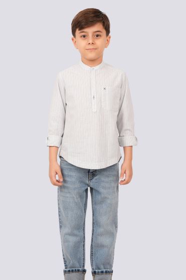 پیراهن آستین بلند راه راه