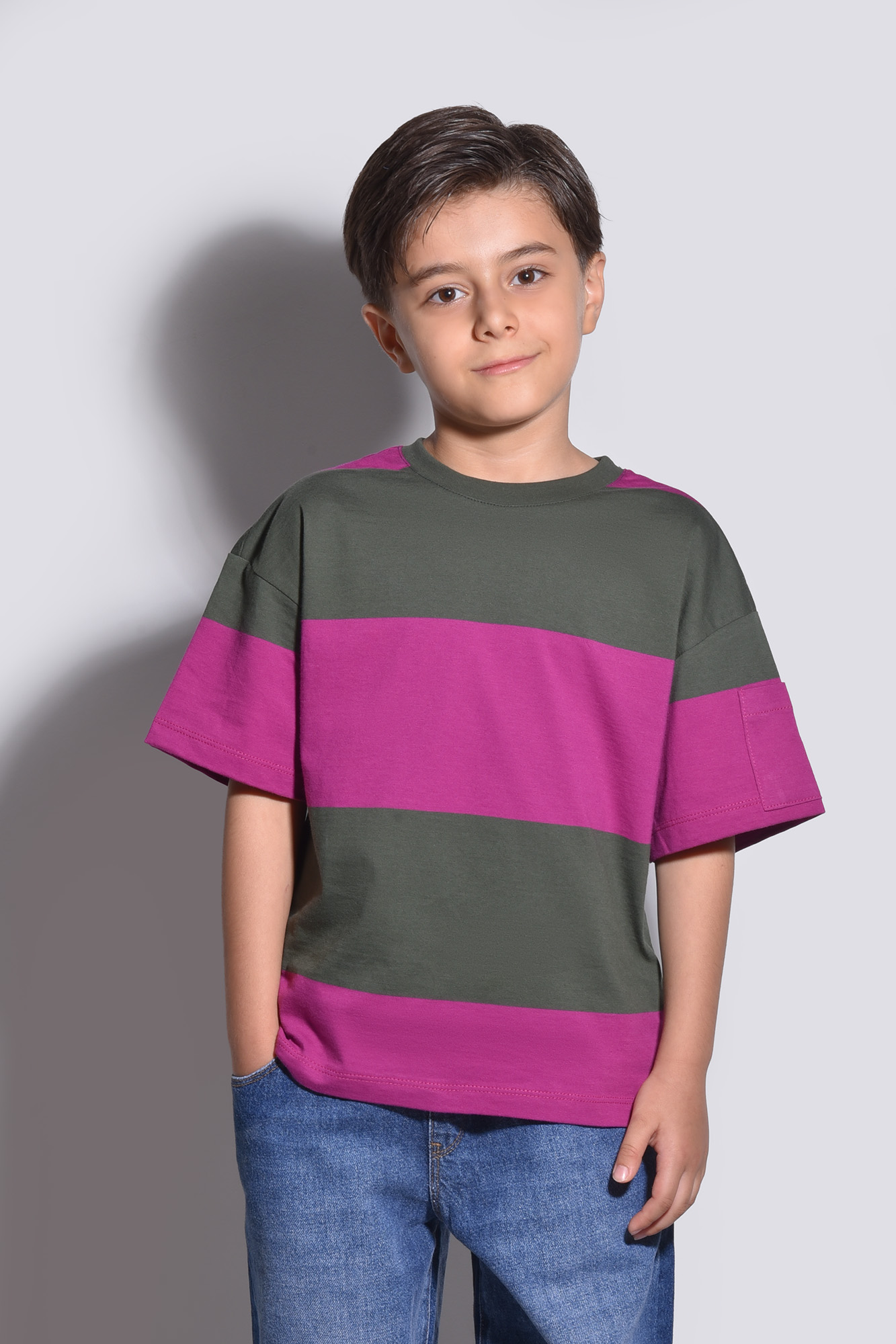 تیشرت آستین کوتاه راه راه