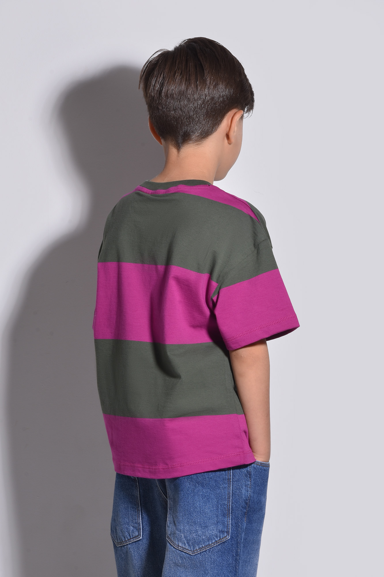 تیشرت آستین کوتاه راه راه