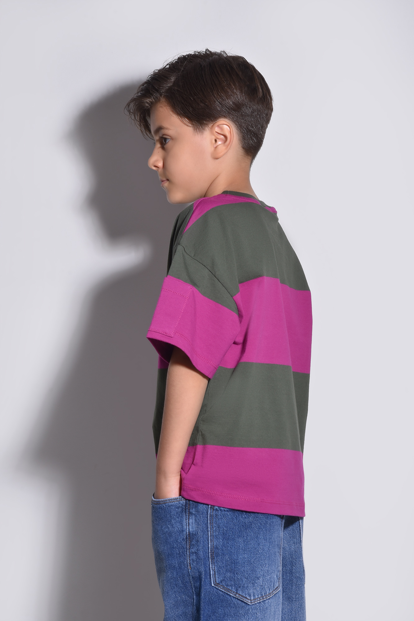 تیشرت آستین کوتاه راه راه