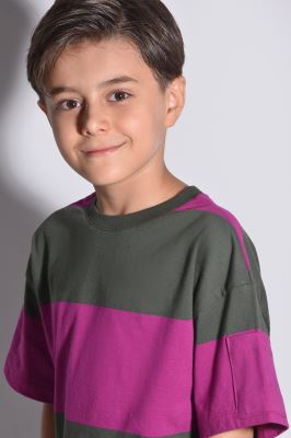 تیشرت آستین کوتاه راه راه