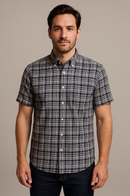 پیراهن آستین کوتاه لینن