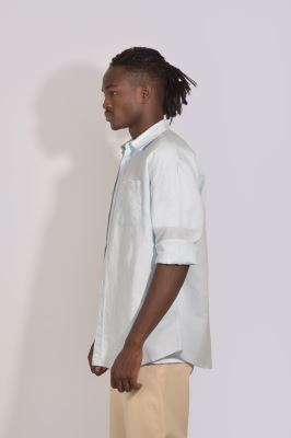 پیراهن آستین بلند یقه دار لینن