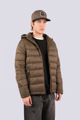 کاپشن کوتاه کلاهدار