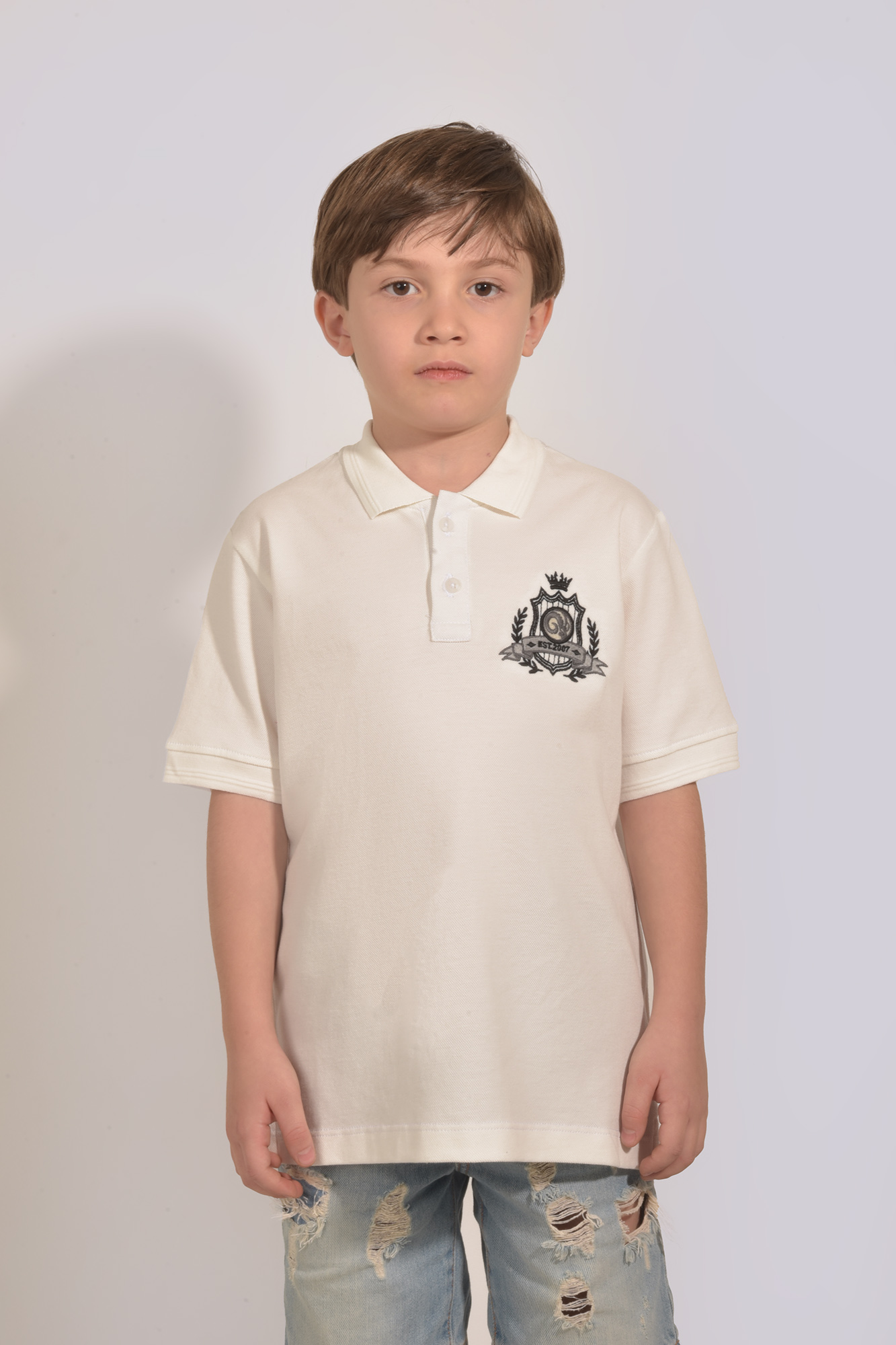 پولوشرت آستین کوتاه گلدوزی