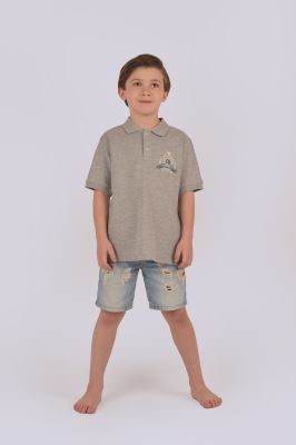 پولوشرت آستین کوتاه گلدوزی