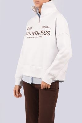 سوئیشرت نیم زیپ گلدوزی