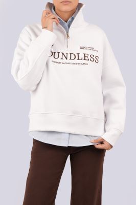 سوئیشرت نیم زیپ گلدوزی