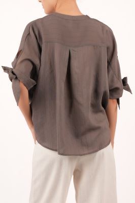 بلوز آستین کوتاه ساده