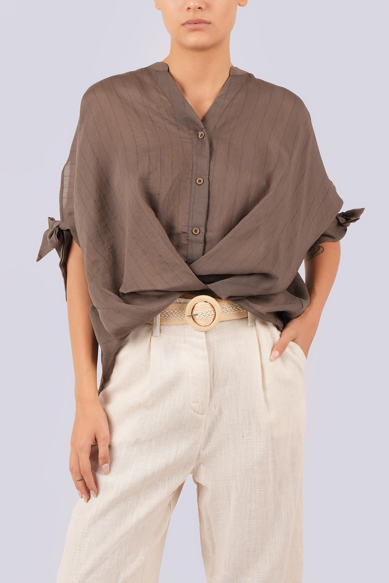 بلوز آستین کوتاه ساده