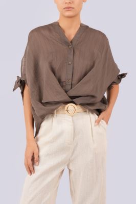 بلوز آستین کوتاه ساده