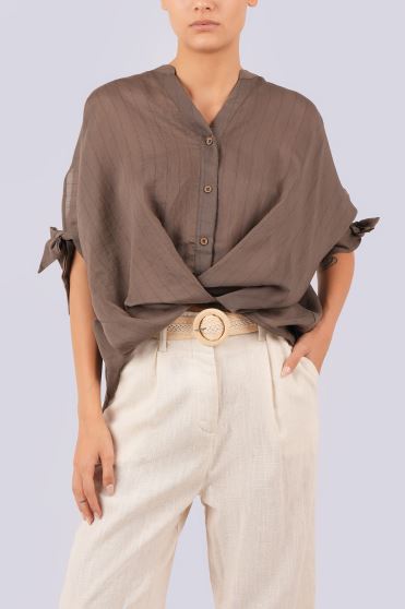 بلوز آستین کوتاه ساده