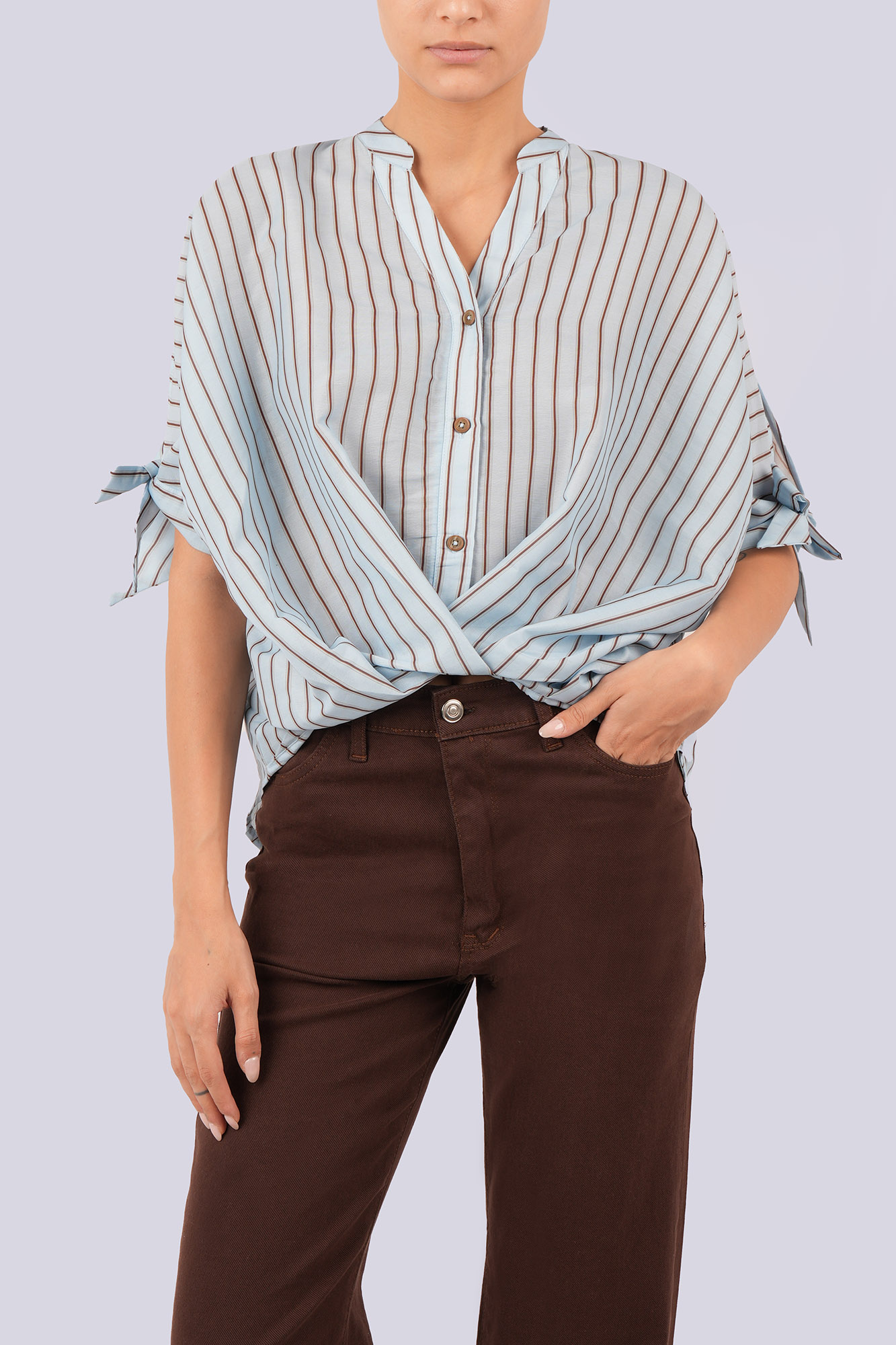 بلوز آستین کوتاه ساده