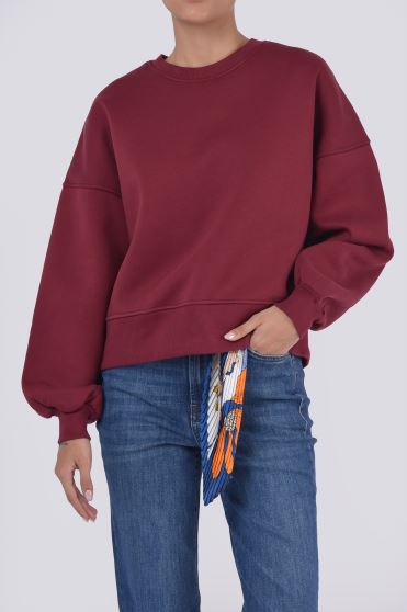 سوئیشرت یقه گرد ساده