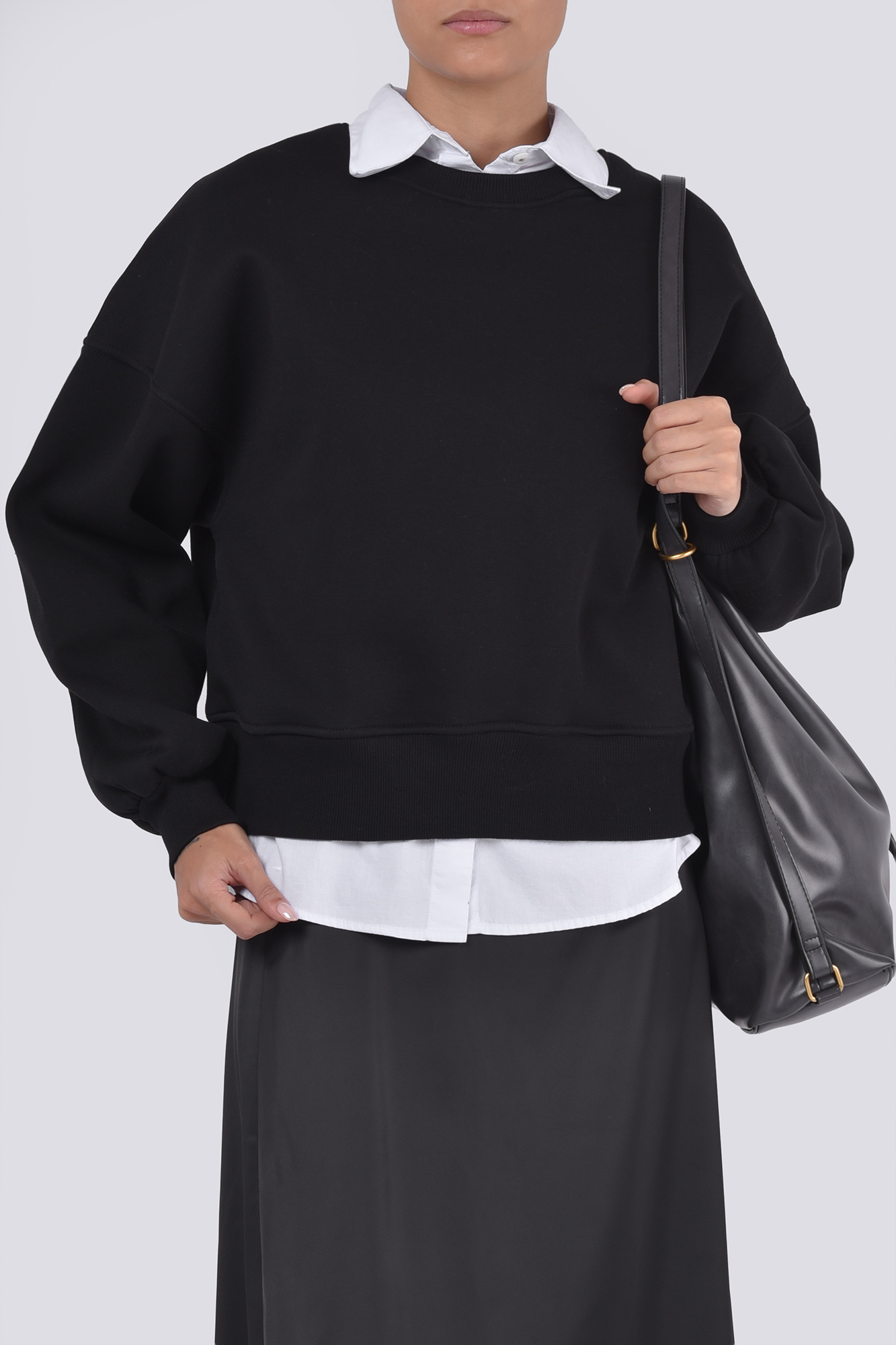 سوئیشرت یقه گرد ساده