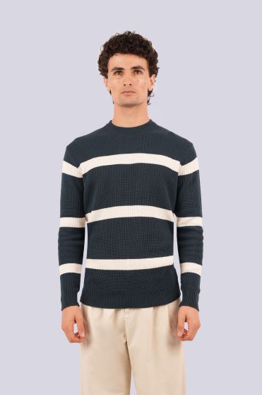 بافت یقه گرد راه راه