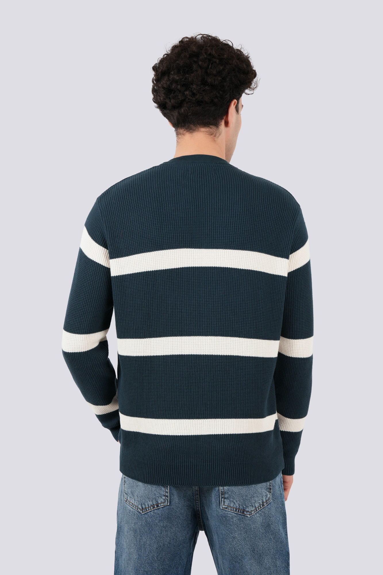 بافت یقه گرد راه راه