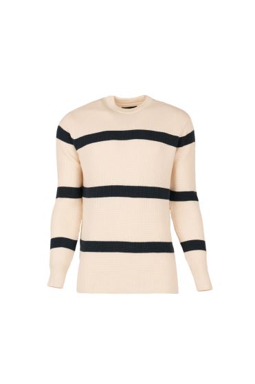 بافت یقه گرد راه راه