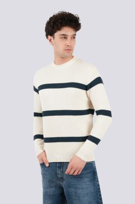 بافت یقه گرد راه راه