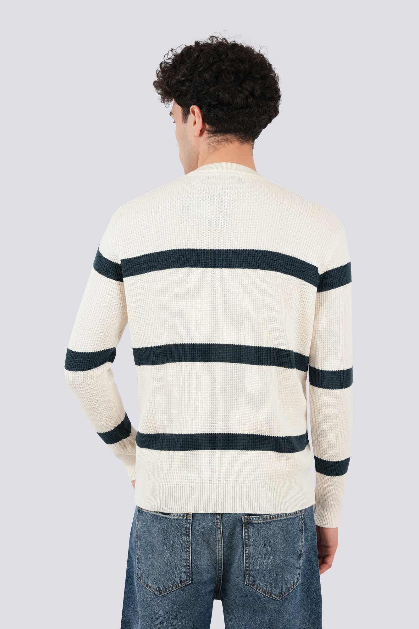 بافت یقه گرد راه راه