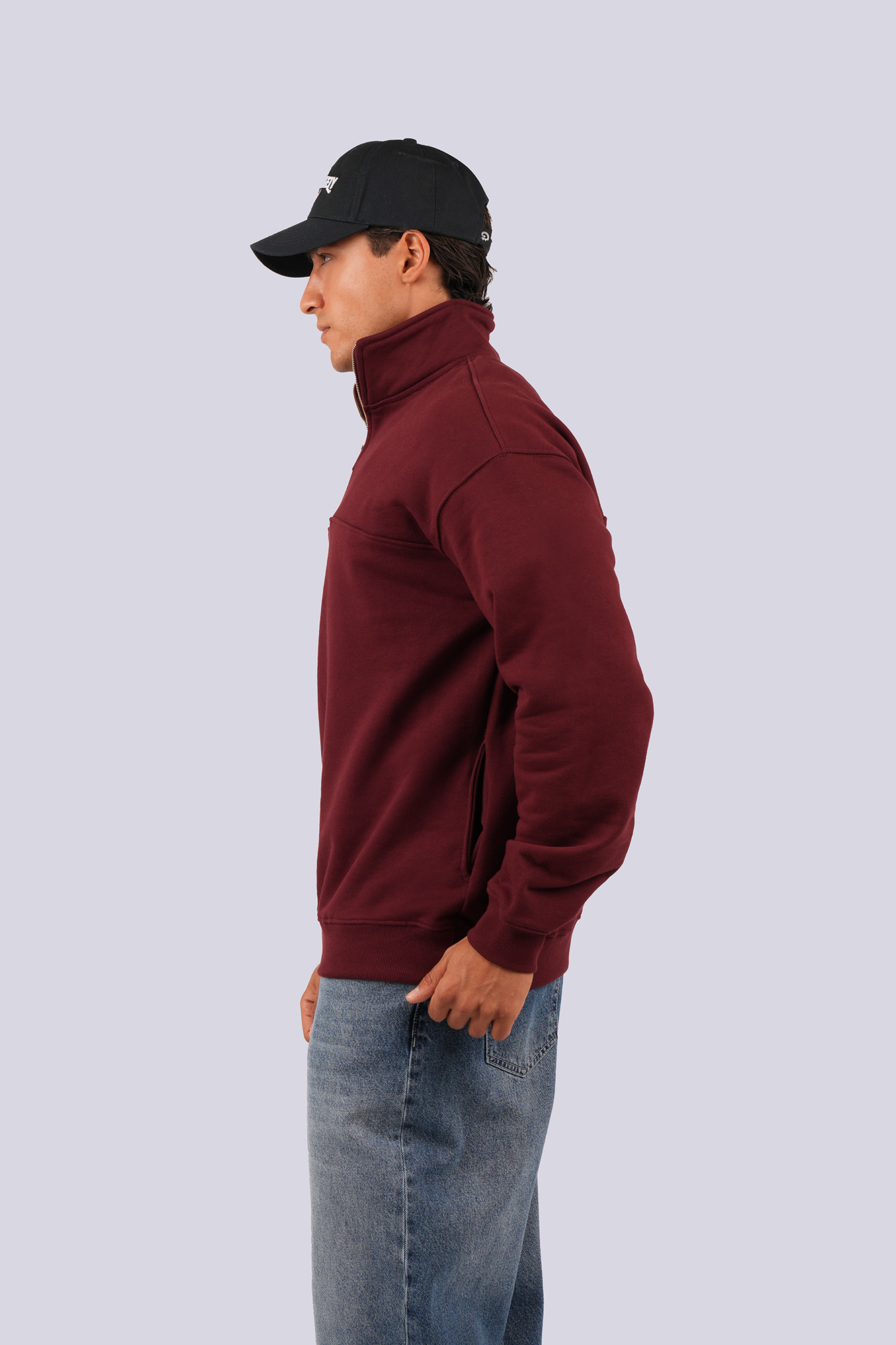 سوئیشرت نیم زیپ چاپ و گلدوزی