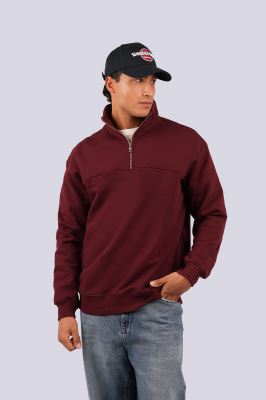 سوئیشرت نیم زیپ چاپ و گلدوزی