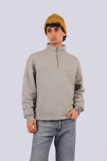 سوئیشرت نیم زیپ چاپ و گلدوزی