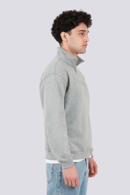 سوئیشرت نیم زیپ چاپ و گلدوزی