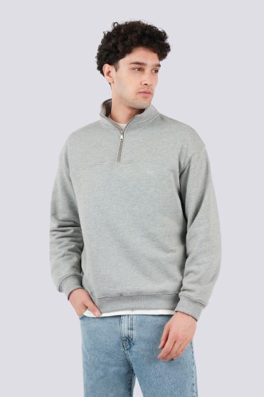 سوئیشرت نیم زیپ چاپ و گلدوزی