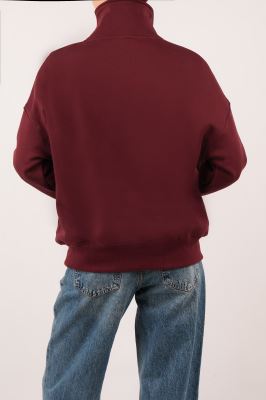 سوئیشرت نیم زیپ گلدوزی