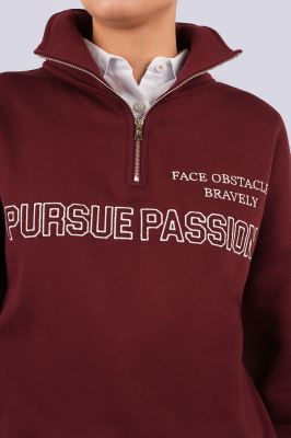 سوئیشرت نیم زیپ گلدوزی