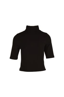 تیشرت آستین کوتاه یقه اسکی گلدوزی