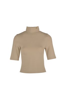 تیشرت آستین کوتاه یقه اسکی گلدوزی