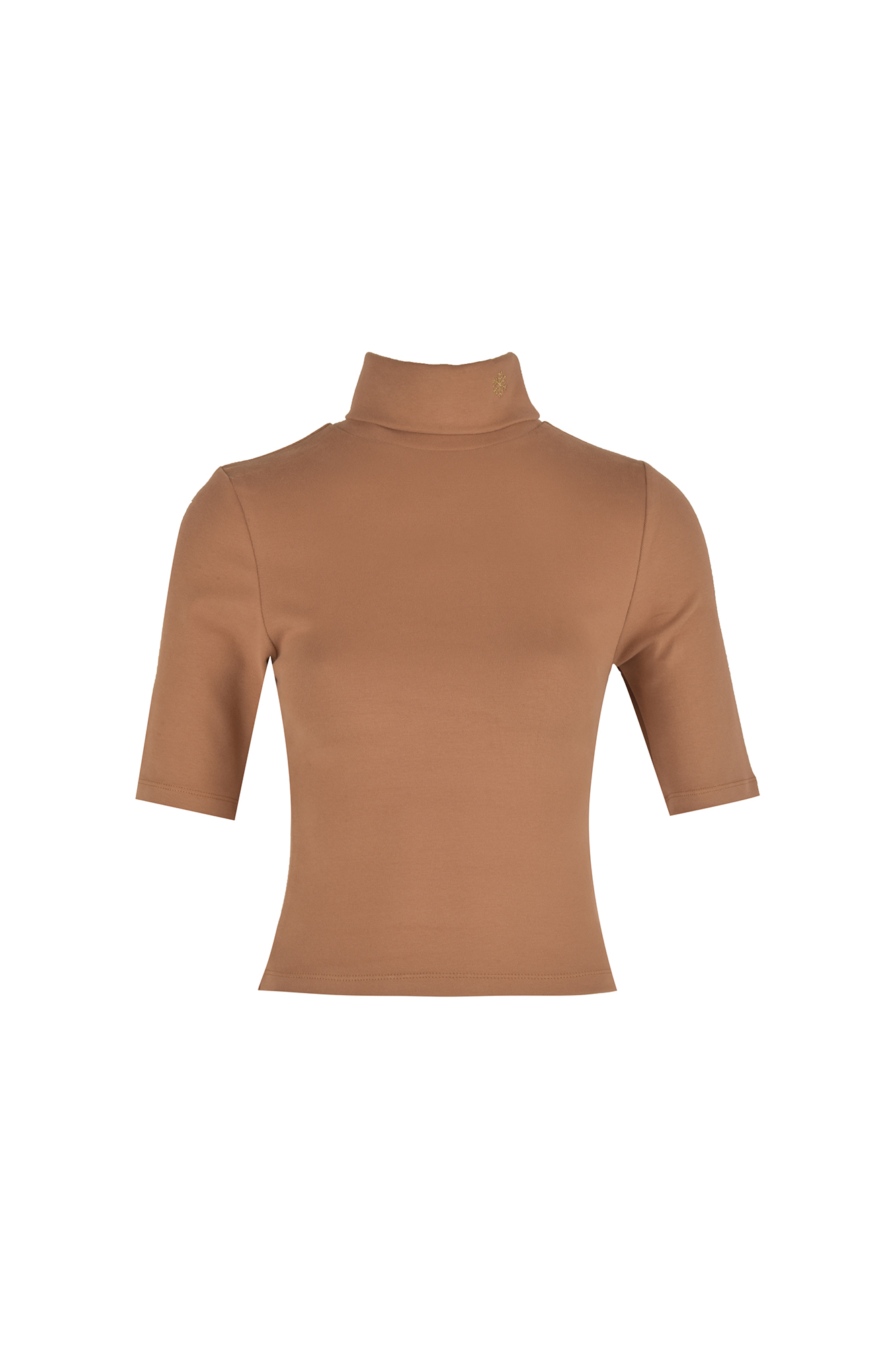 تیشرت آستین کوتاه یقه اسکی گلدوزی