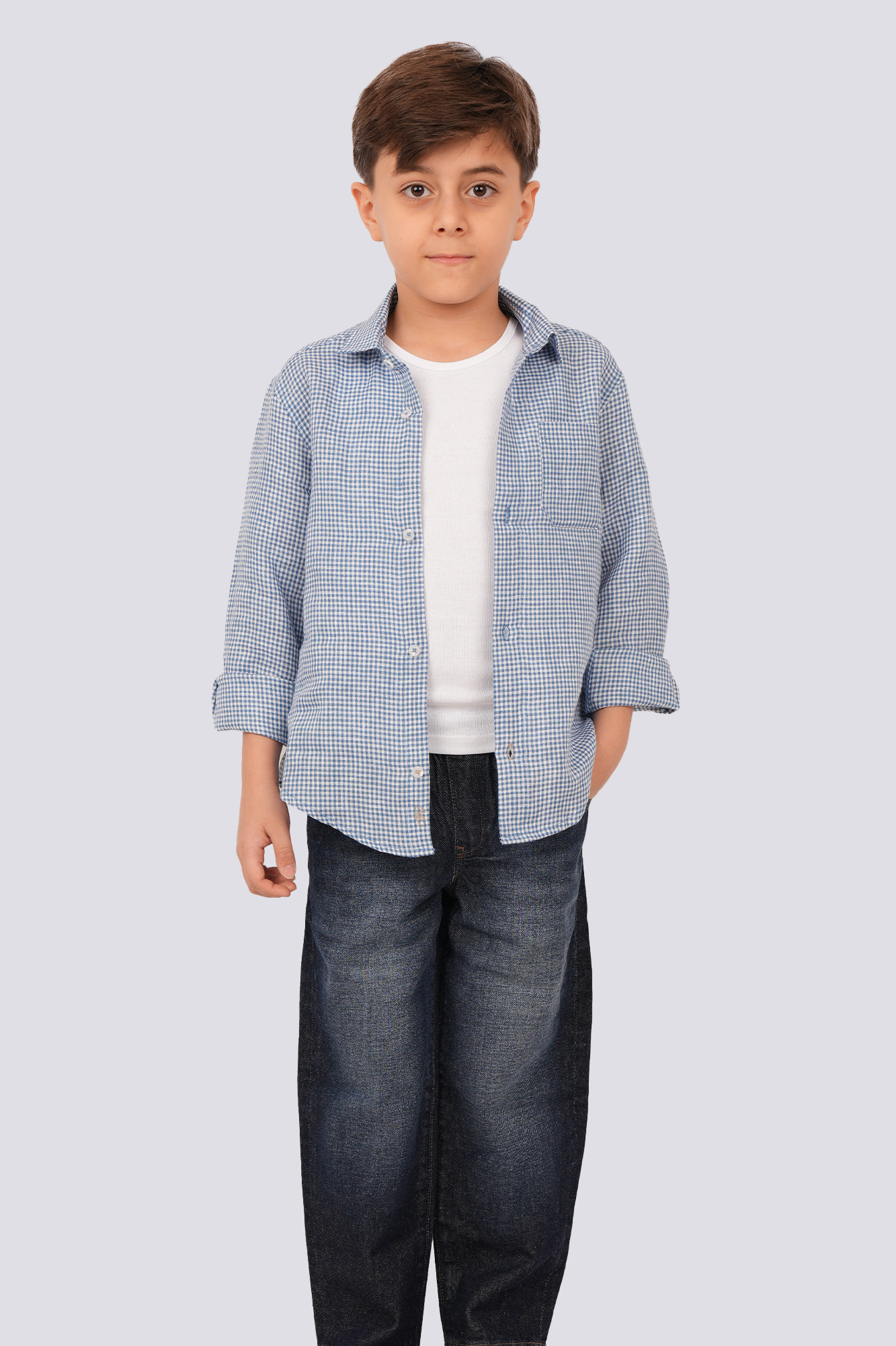 پیراهن آستین بلند لینن