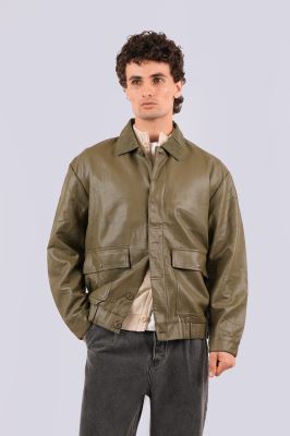 کاپشن کوتاه چرم